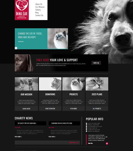 Animal Care Elementor Template