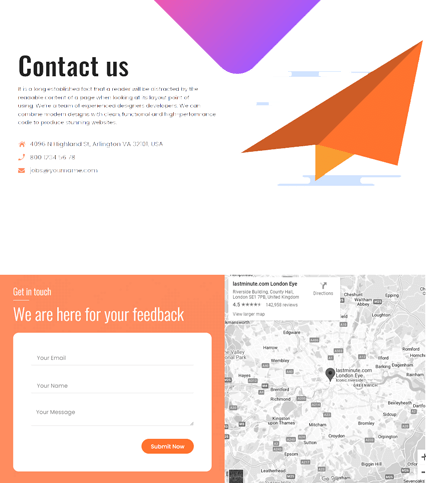 Contact Page Elementor Template