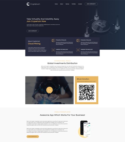 Crypto Affiliate Landing Page Elementor Template
