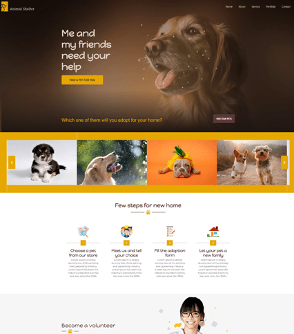 Dog House Elementor Template