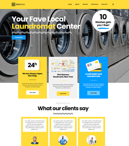 Laundry Elementor Template