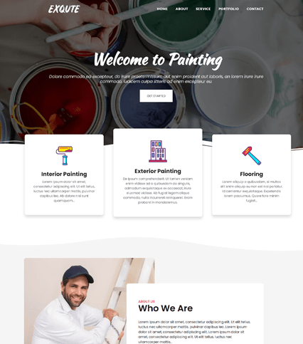 Painting Elementor Template