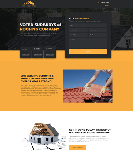 Roofing Company Elementor Template