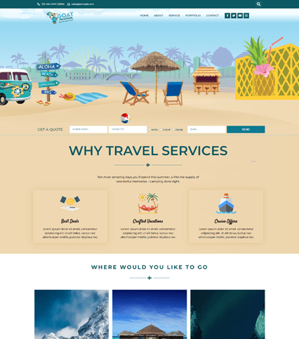 Travel Website Elementor Template