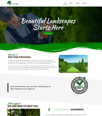 Tree Trimmer Website Design Elementor Template
