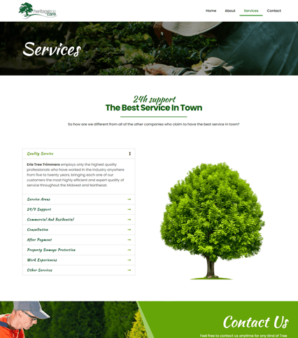 Tree Trimmer Website Design Elementor Template