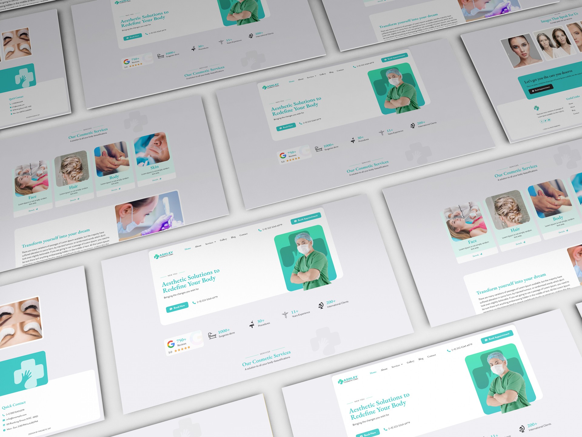 Cosmetic Clinic Elementor Template Design