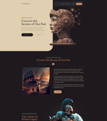 AI Generated website design featuring images of a man and a woman.